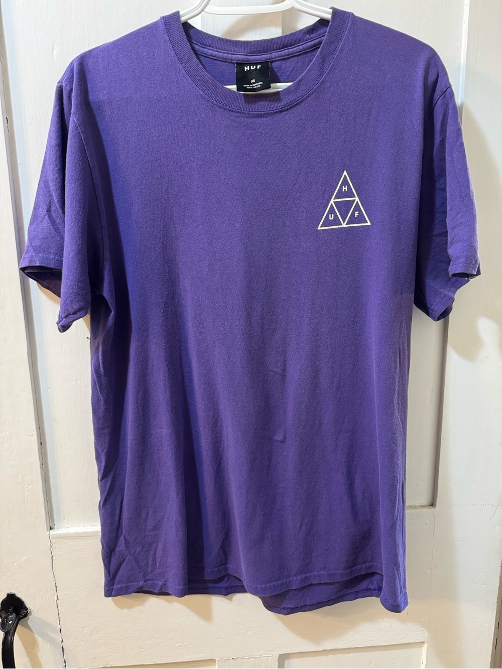 HUF Purple Short Sleeve Triangle Logo Tee